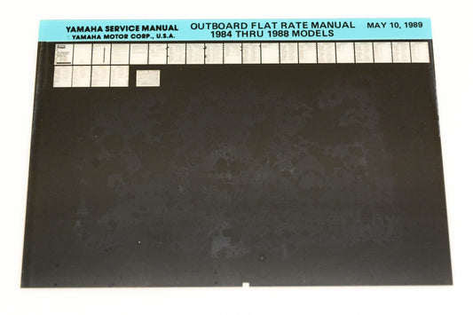 OEM Yamaha XM005-64 1984-88 Outboard Flat Rate Manual Microfiche