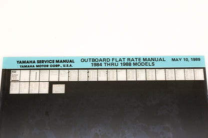 OEM Yamaha XM005-64 1984-88 Outboard Flat Rate Manual Microfiche