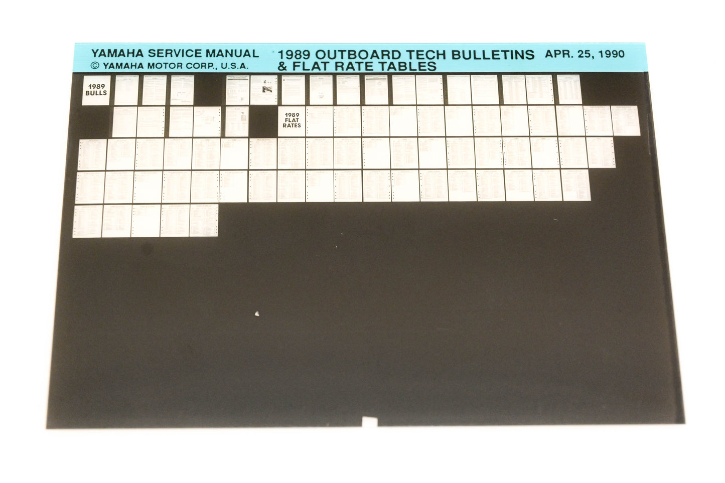 OEM Yamaha XM005-66 1989 Outboard Tech Bulletins & Flat Rate Tables Microfiche