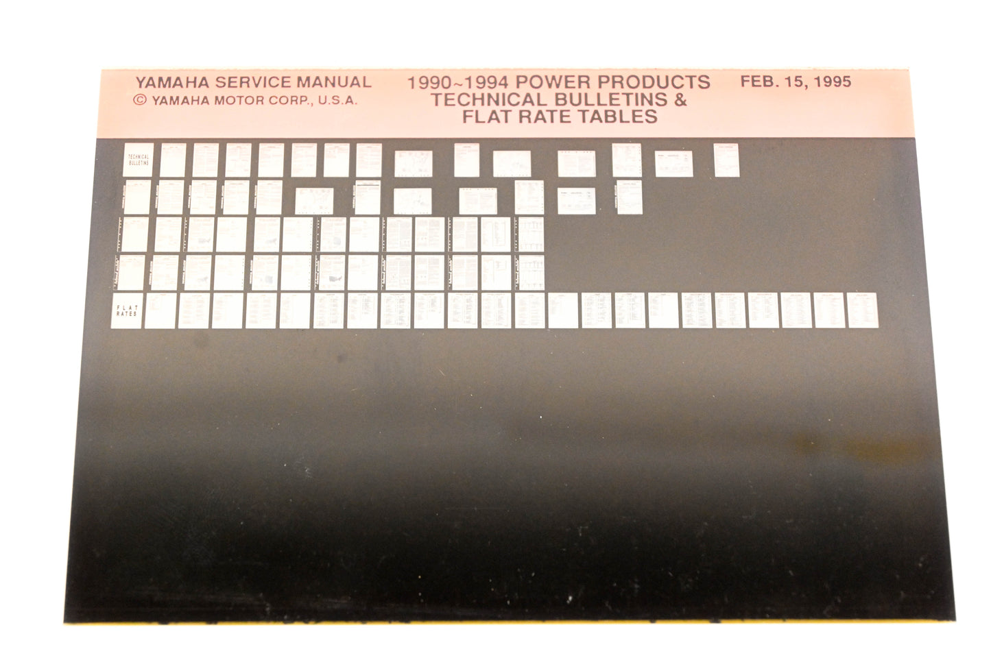 OEM Yamaha XM005-68 1990-94 Power Products Tech Bulletins & Flat Rate Tables Microfiche