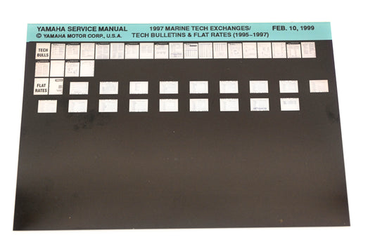 OEM Yamaha XM005-69 1995-97 Marine Tech Exchanges/Bulletins & Flat Rate Microfiche