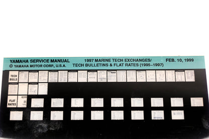 OEM Yamaha XM005-69 1995-97 Marine Tech Exchanges/Bulletins & Flat Rate Microfiche