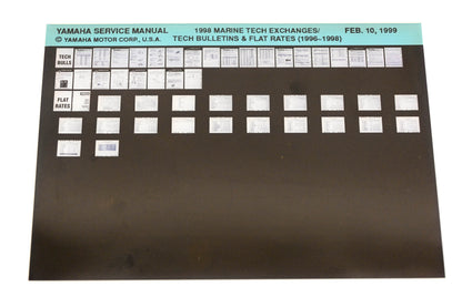 OEM Yamaha XM005-70 1996-98 Marine Tech Exchanges/Bulletins & Flat Rate Microfiche