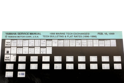 OEM Yamaha XM005-70 1996-98 Marine Tech Exchanges/Bulletins & Flat Rate Microfiche
