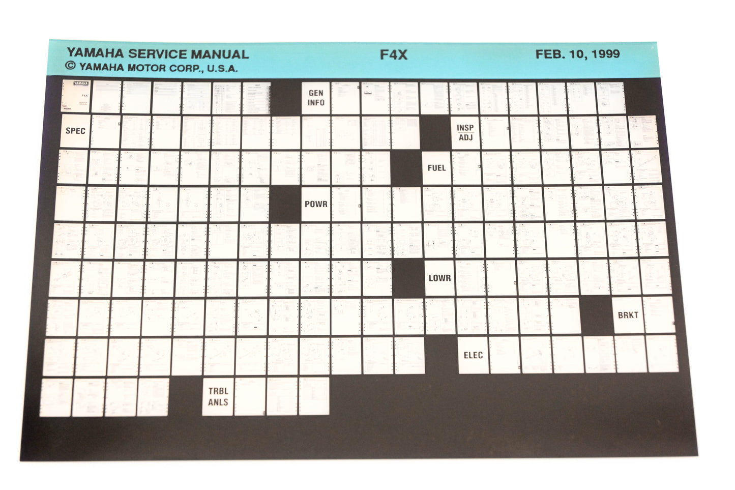 OEM Yamaha XM005-71 1999 F4X Service Manual Microfiche