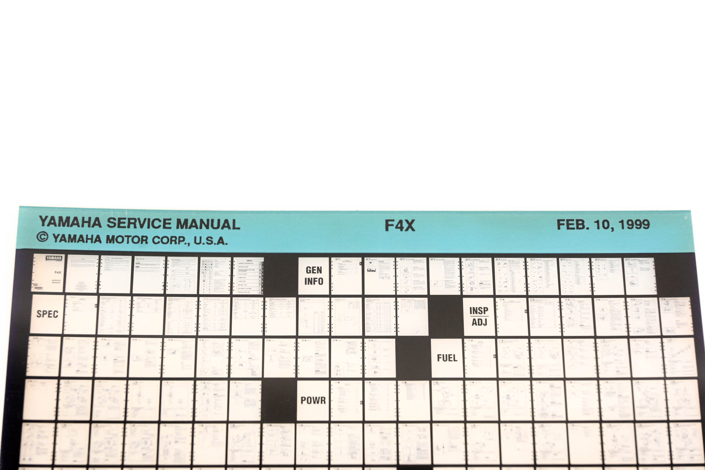 OEM Yamaha XM005-71 1999 F4X Service Manual Microfiche