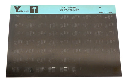 OEM Yamaha XM005-72 1999 D150TRX Outboard Parts List Microfiche