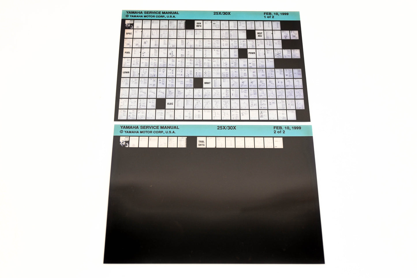 OEM Yamaha XM005-73 1999 25X/30X Service Manual Microfiche Lot