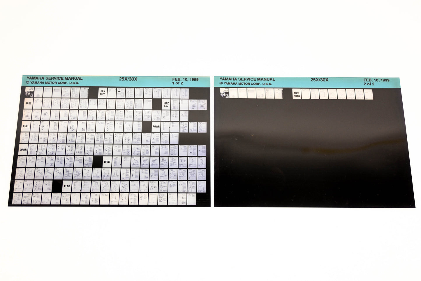 OEM Yamaha XM005-73 1999 25X/30X Service Manual Microfiche Lot