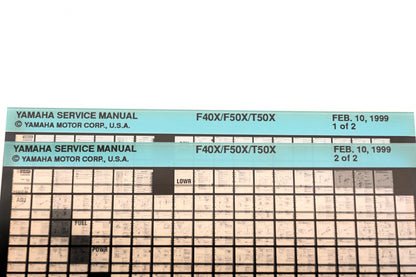 OEM Yamaha XM005-74 1999 F0X/F50X/T50X Service Manual Microfiche Lot