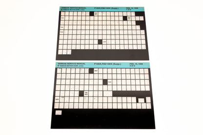 OEM Yamaha XM005-75 1999 F100X F80/100X Supplemental Manual Microfiche Lot