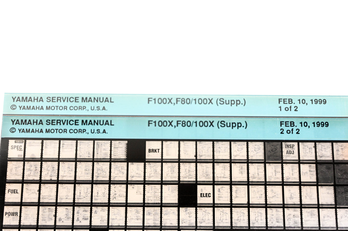 OEM Yamaha XM005-75 1999 F100X F80/100X Supplemental Manual Microfiche Lot