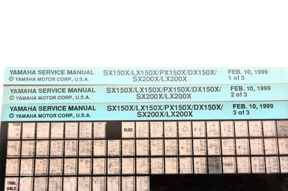 OEM Yamaha XM005-77 SX150X/LX150X/PX150X/DX150X/SX200X/LX200X Microfiche Lot