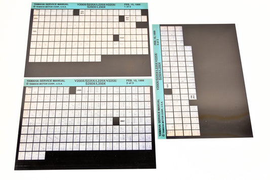 OEM Yamaha XM005-78 V200X/S225X/L225X/V225X/S250X/L250X Manual Microfiche Lot