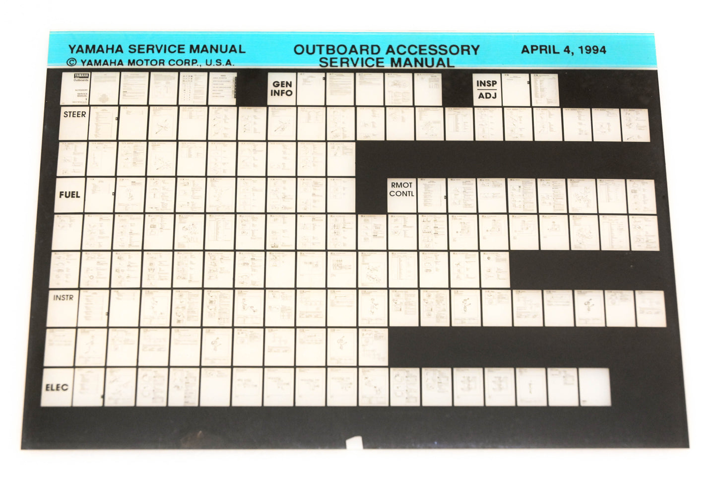 OEM Yamaha XM005-80 1994 Outboard Accessory Service Manual Microfiche