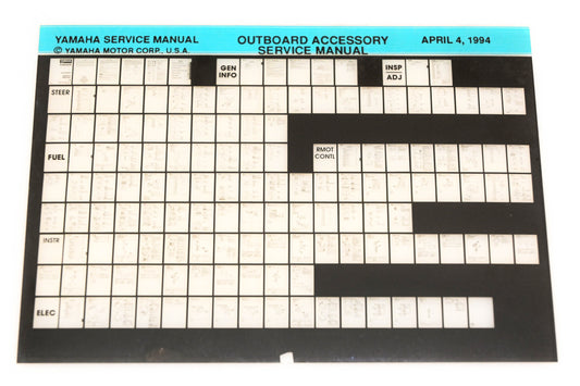 OEM Yamaha XM005-80 1994 Outboard Accessory Service Manual Microfiche