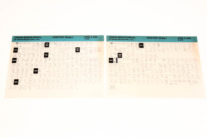 OEM Yamaha XM005-81 2000 F25X/T25Y Supplemental Manual Microfiche Lot