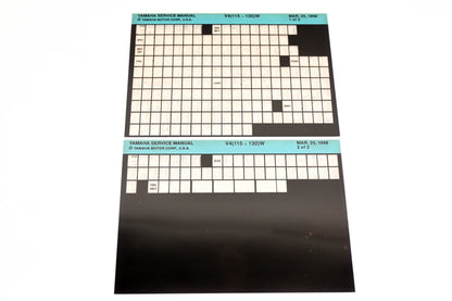OEM Yamaha XM005-86 1998 V4(115-130)W Service Manual Microfiche Lot