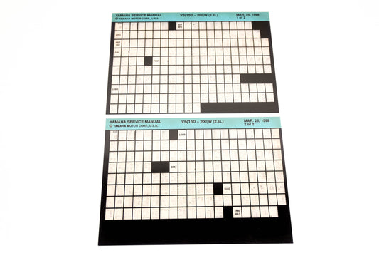 OEM Yamaha XM005-87 1998 V6(150-200)W(2.6L) Service Manual Microfiche Lot