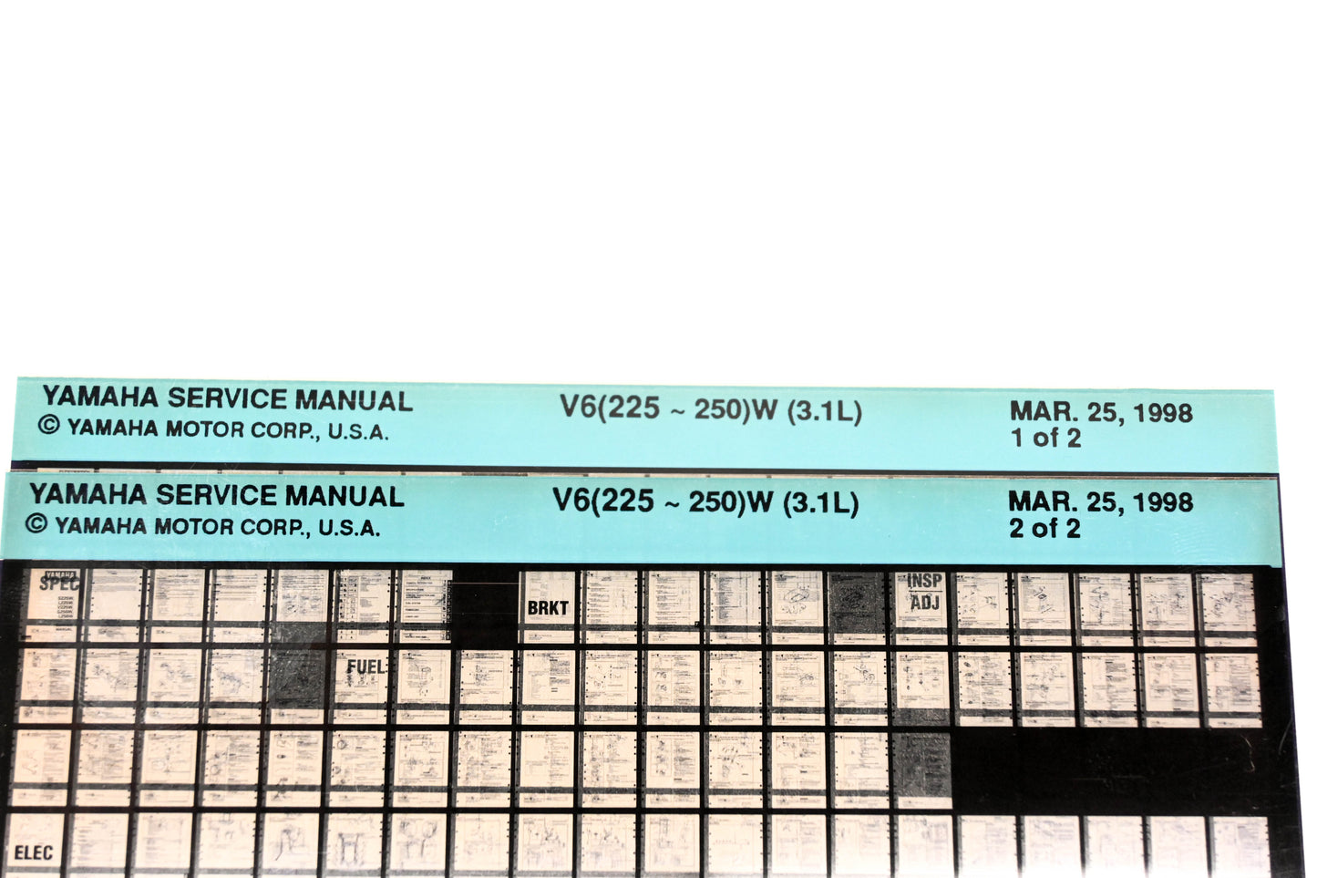 OEM Yamaha XM005-89 1998 V6(225-250)W(3.1L) Service Manual Microfiche Lot