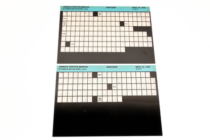 OEM Yamaha XM005-90 1998 40W/50W Service Manual Microfiche Lot