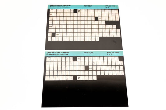 OEM Yamaha XM005-90 1998 40W/50W Service Manual Microfiche Lot