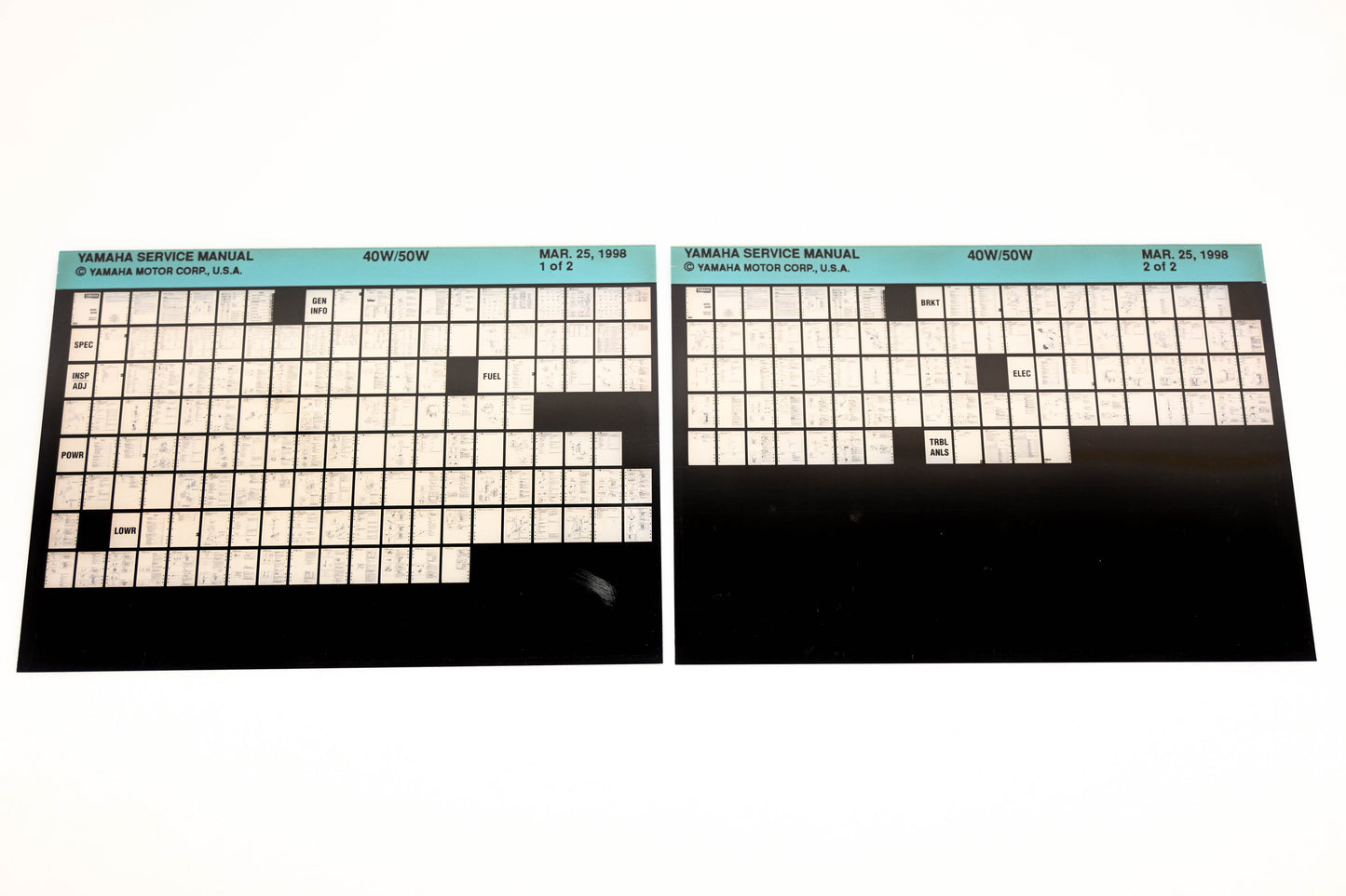 OEM Yamaha XM005-90 1998 40W/50W Service Manual Microfiche Lot