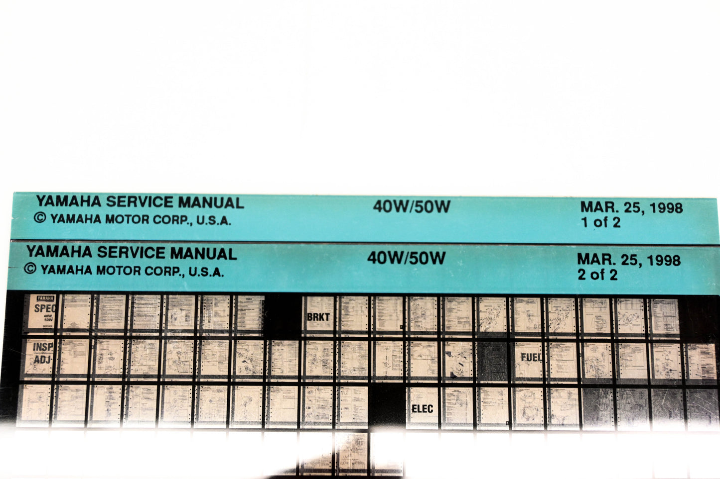 OEM Yamaha XM005-90 1998 40W/50W Service Manual Microfiche Lot