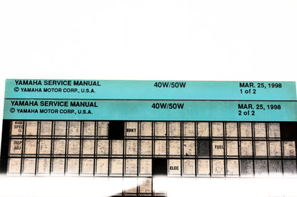 OEM Yamaha XM005-90 1998 40W/50W Service Manual Microfiche Lot