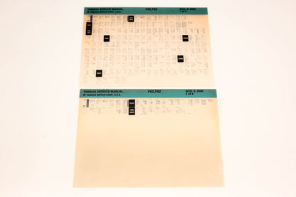 OEM Yamaha XM005-92 2000 F6Z,F8Z Service Manual Microfiche Lot