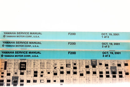 OEM Yamaha XM005-93 2001 F200 Service Manual Microfiche Lot