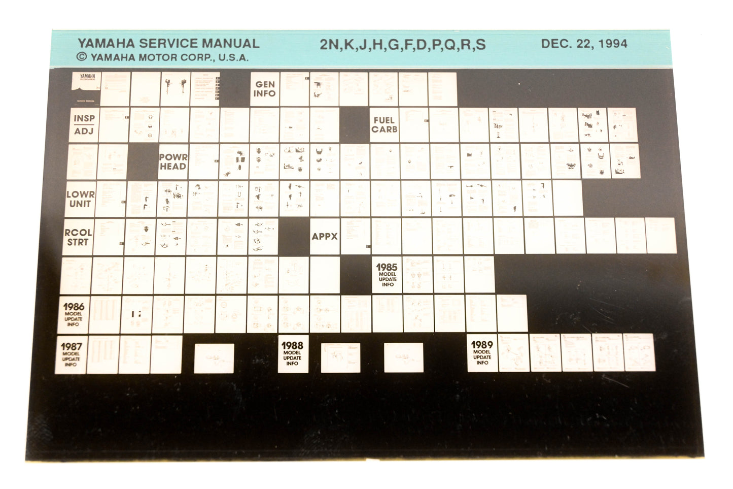 OEM Yamaha XM005-94 1994 2N,K,J,H,G,F,D,P,Q,R,S Service Manual Microfiche