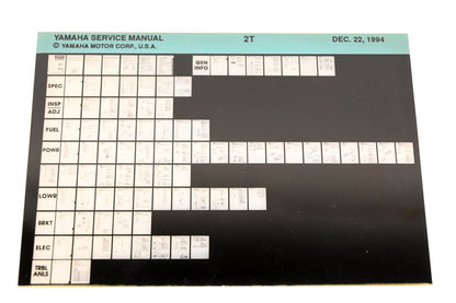 OEM Yamaha XM005-95 1994 2T Service Manual Microfiche