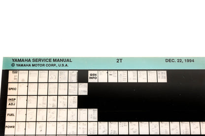 OEM Yamaha XM005-95 1994 2T Service Manual Microfiche