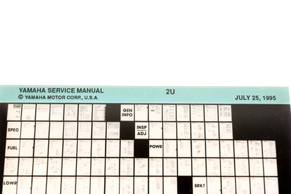OEM Yamaha XM005-96 1995 2U Service Manual Microfiche