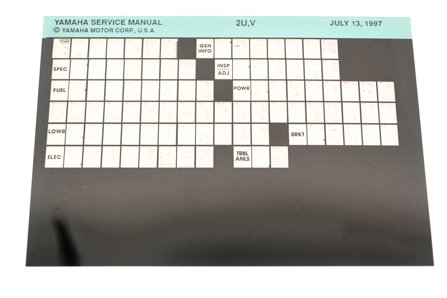 OEM Yamaha XM005-97 1997 2U,V Service Manual Microfiche