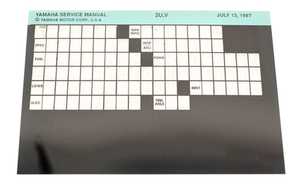 OEM Yamaha XM005-97 1997 2U,V Service Manual Microfiche