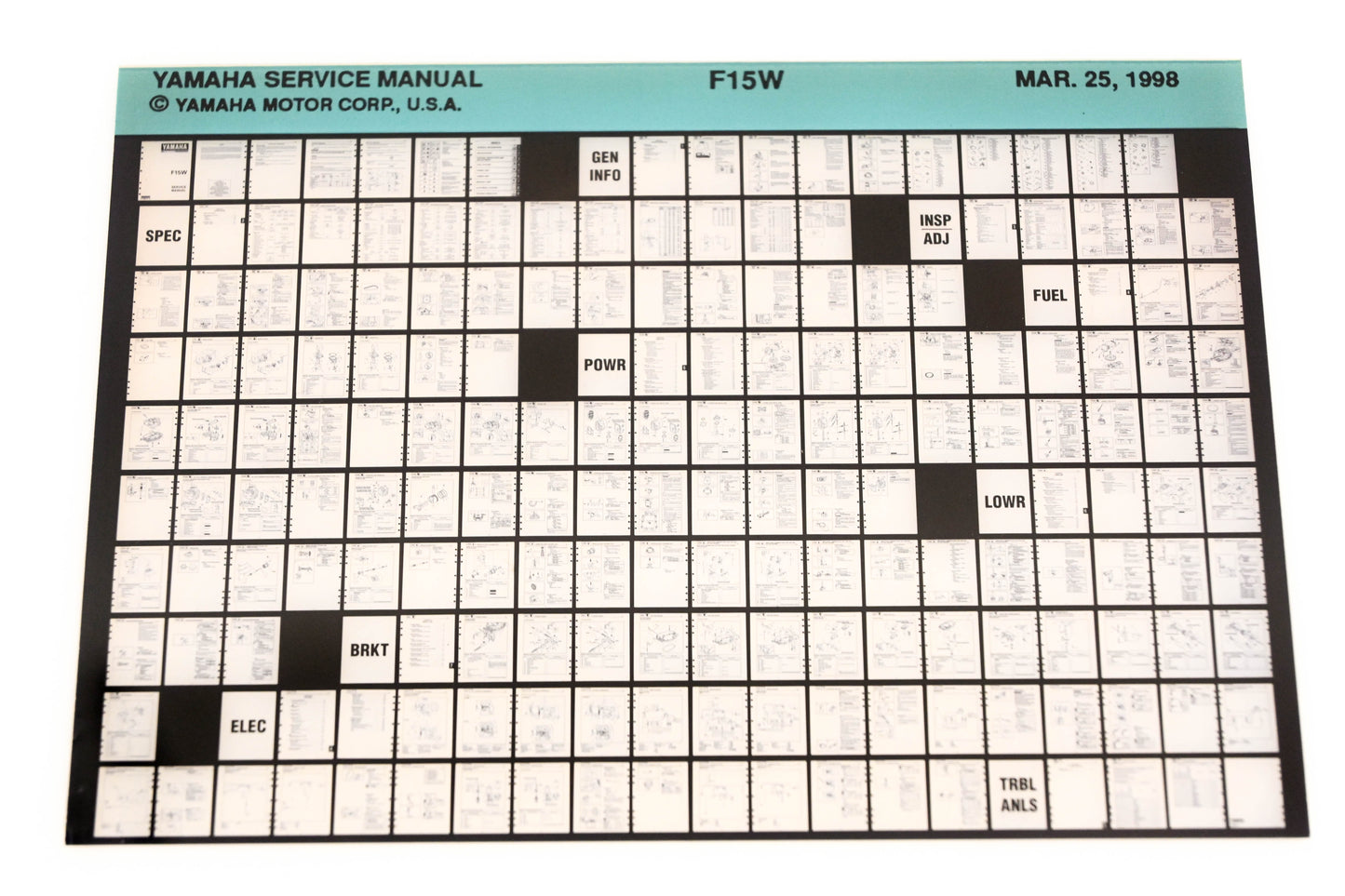 OEM Yamaha XM006-23 1998 F15W Service Manual Microfiche