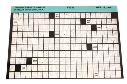 OEM Yamaha XM006-23 1998 F15W Service Manual Microfiche