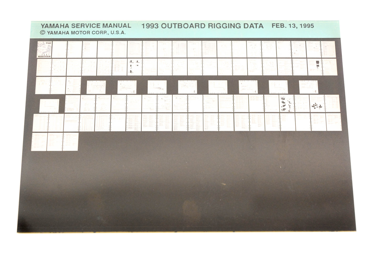OEM Yamaha XM006-24 1993 Outboard Rigging Data Microfiche