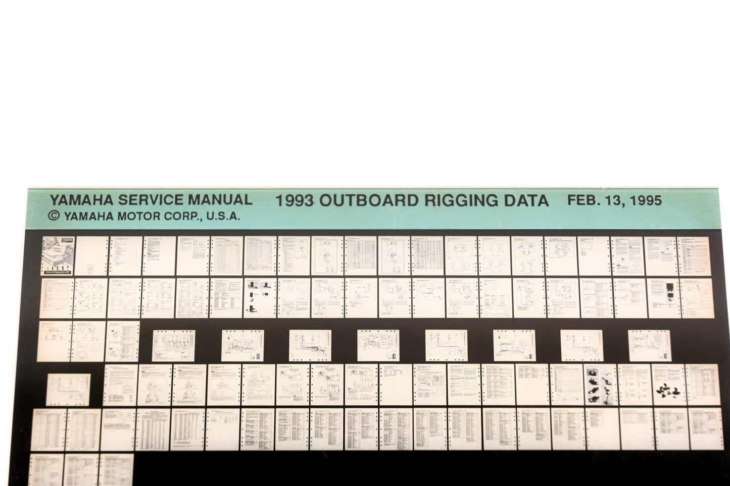 OEM Yamaha XM006-24 1993 Outboard Rigging Data Microfiche