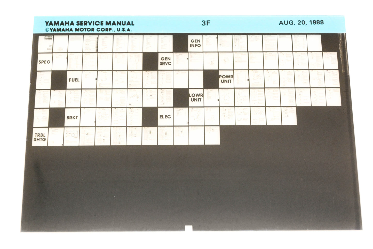 OEM Yamaha XM006-26 1988 3F Service Manual Microfiche