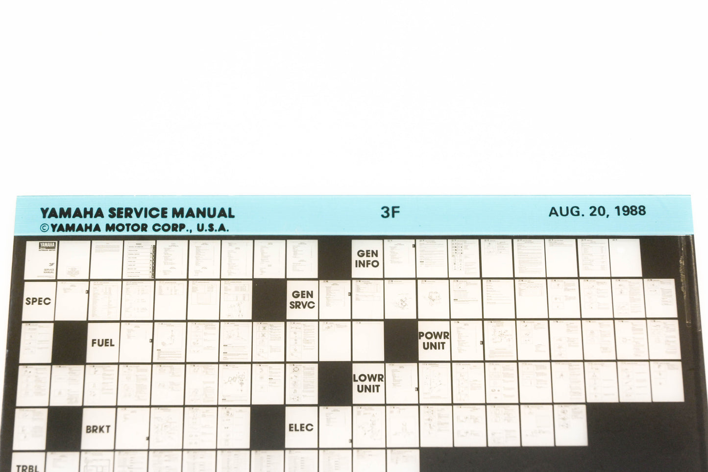OEM Yamaha XM006-26 1988 3F Service Manual Microfiche
