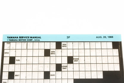 OEM Yamaha XM006-26 1988 3F Service Manual Microfiche