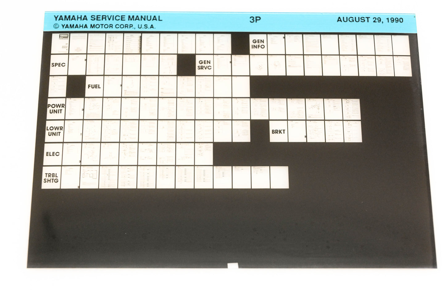 OEM Yamaha XM006-28 1990 3P Service Manual Microfiche