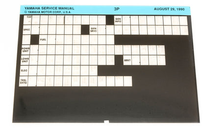 OEM Yamaha XM006-28 1990 3P Service Manual Microfiche