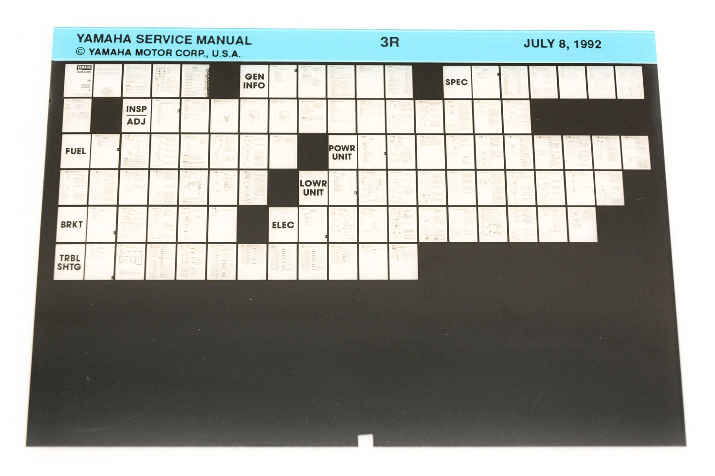 OEM Yamaha XM006-30 1992 3R Service Manual Microfiche