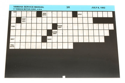 OEM Yamaha XM006-30 1992 3R Service Manual Microfiche