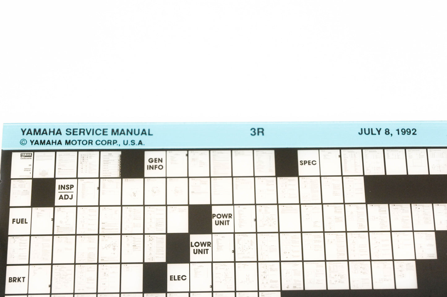 OEM Yamaha XM006-30 1992 3R Service Manual Microfiche