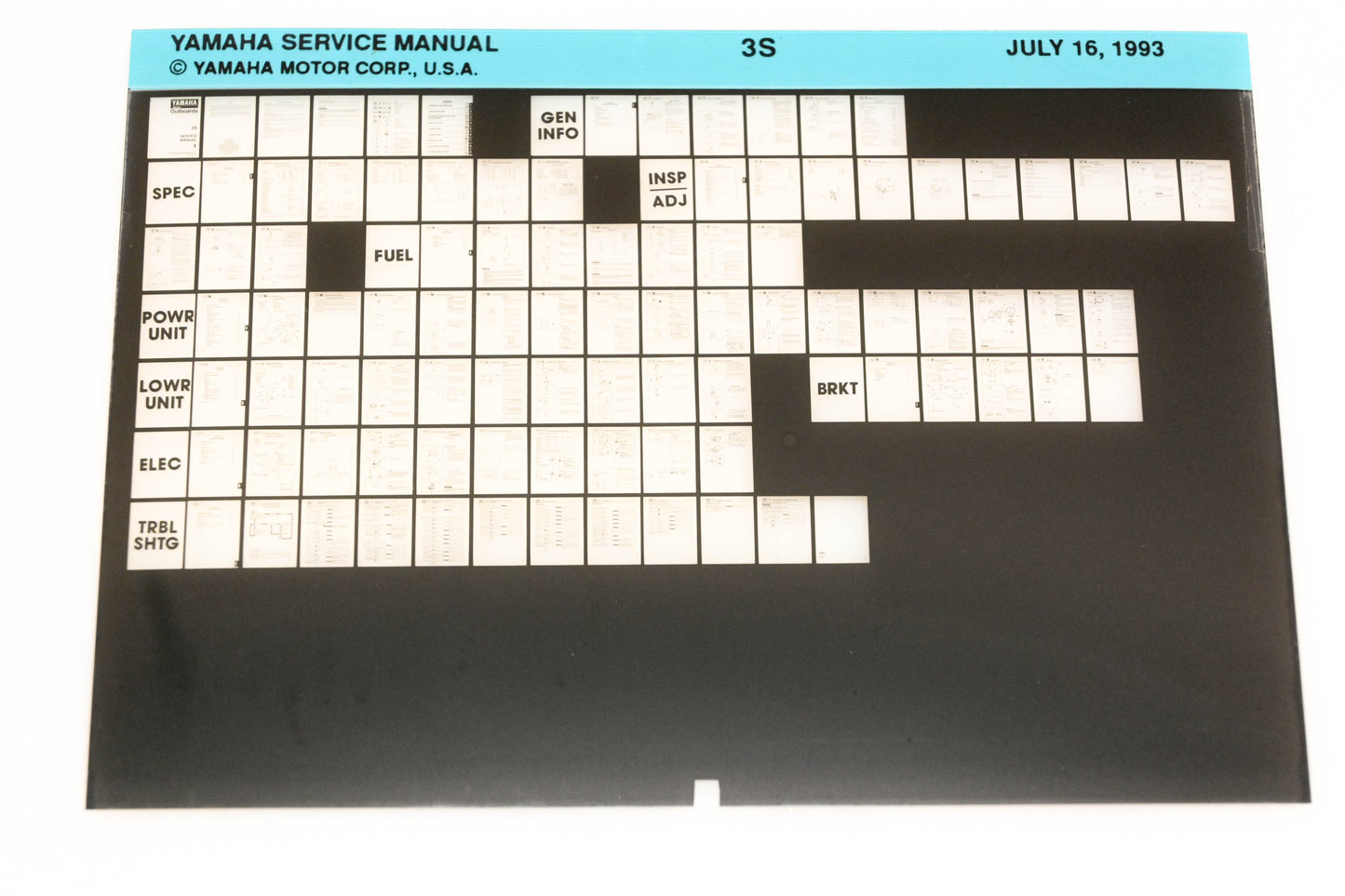 OEM Yamaha XM006-31 1993 3S Service Manual Microfiche